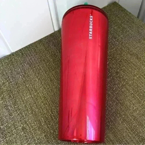 Starbucks Red Glossy Venti Tumbler 24 Oz - Picture 3 of 5